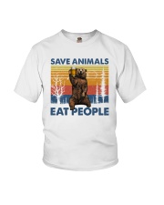 Save animals Eat people Youth T-Shirt tile