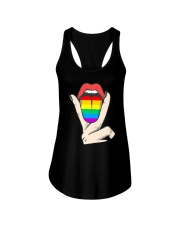 LGBT tongue Ladies Flowy Tank tile
