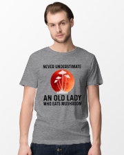 Never Underestimate An Old Lady Eats Mushroom Classic T-Shirt lifestyle-mens-crewneck-front-15