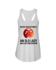 Never Underestimate An Old Lady Eats Mushroom Ladies Flowy Tank tile
