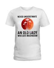 Never Underestimate An Old Lady Eats Mushroom Ladies T-Shirt tile
