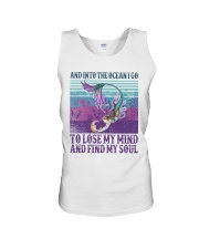 And into the ocean I go To lose my mind Unisex Tank tile