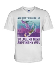 And into the ocean I go To lose my mind V-Neck T-Shirt tile