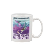And into the ocean I go To lose my mind Mug tile