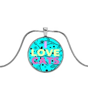 I Love Cats Necklaces Metallic Circle Necklace thumbnail