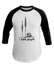 I hate people Baseball Tee thumbnail