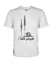 I hate people V-Neck T-Shirt thumbnail