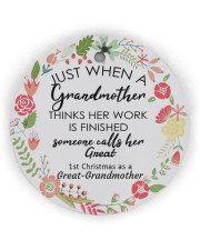 Great-Grandmother Special Circle Ornament (Wood tile