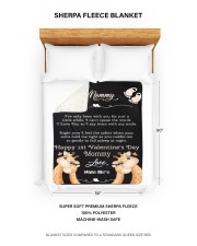 Mommy 1st Valentine's Day Sherpa Fleece Blanket - 50" x 60" aos-sherpa-fleece-blanket-50x60-lifestyle-front-19