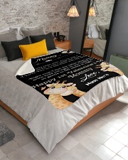 Mommy 1st Valentine's Day Sherpa Fleece Blanket - 50" x 60" aos-sherpa-fleece-blanket-lifestyle-front-02
