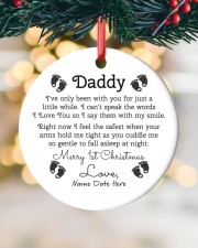 Daddy 1st Christmas Circle ornament - single (porcelain) custom-circle-ornament-single-porcelain-lifestyle-12
