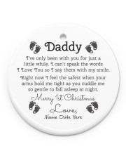 Daddy 1st Christmas Circle ornament - single (porcelain) front