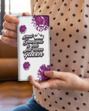 Great-Grandma Just Above Queen Women's Leather Wallet Vertical aos-women-leather-wallet-vertical-lifestyle-front-01