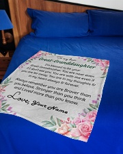 Dear Great-Granddaughter Small Fleece Blanket - 30" x 40" aos-coral-fleece-blanket-30x40-lifestyle-front-02