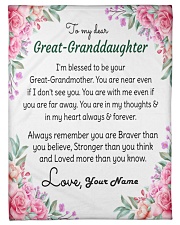 Dear Great-Granddaughter Small Fleece Blanket - 30" x 40" front