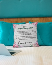 Dear Granddaughter Indoor Pillow - 16” x 16” aos-decorative-pillow-lifestyle-front-14