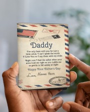 Daddy First Father's Day Men's Leather Wallet aos-men-leather-wallet-lifestyle-front-06