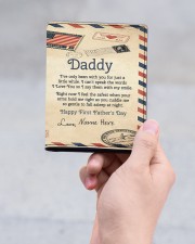 Daddy First Father's Day Men's Leather Wallet aos-men-leather-wallet-lifestyle-front-16