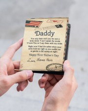 Daddy First Father's Day Men's Leather Wallet aos-men-leather-wallet-lifestyle-front-17