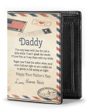 Daddy First Father's Day Men's Leather Wallet front