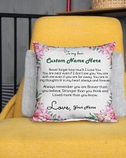 Family Custom Names Indoor Pillow - 16” x 16” aos-decorative-pillow-lifestyle-front-01