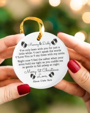 Mommy Daddy 1st Christmas Circle ornament - single (porcelain) aos-circle-ornament-single-porcelain-lifestyles-08