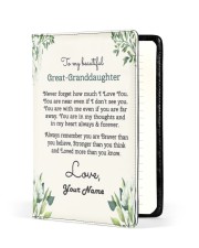 My Beautiful Great-Granddaughter Medium - Leather Notebook front