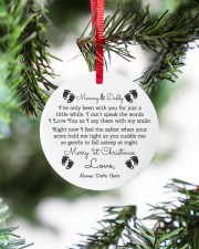 Mommy and Daddy 1st Christmas Circle ornament - single (wood) aos-circle-ornament-single-wood-lifestyles-07