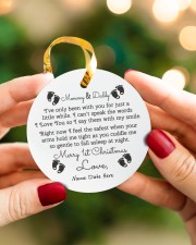 Mommy and Daddy 1st Christmas Circle ornament - single (wood) aos-circle-ornament-single-wood-lifestyles-08