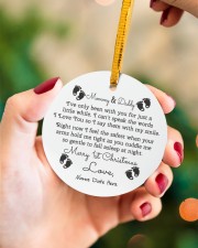 Mommy and Daddy 1st Christmas Circle ornament - single (wood) aos-circle-ornament-single-wood-lifestyles-09