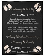 Mommy and Daddy 1st Christmas Fleece Blanket tile