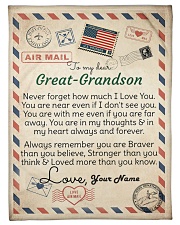 Dear Great-Grandson Small Fleece Blanket - 30" x 40" front