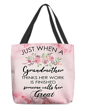 Great-Grandmother Special All-Over Tote tile