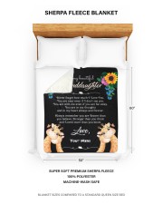 My Beautiful Granddaughter Sherpa Fleece Blanket - 50" x 60" aos-sherpa-fleece-blanket-50x60-lifestyle-front-19