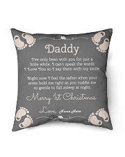 Daddy 1st Christmas Indoor Pillow - 16” x 16” front