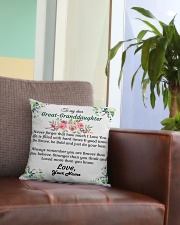 To My Great-Granddaughter Square Pillowcase aos-pillow-square-front-lifestyle-03