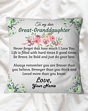 To My Great-Granddaughter Square Pillowcase aos-pillow-square-front-lifestyle-31