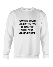 November Women Speakerphone Crewneck Sweatshirt thumbnail