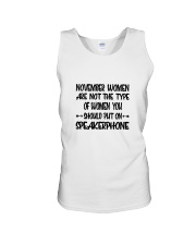 November Women Speakerphone Unisex Tank thumbnail