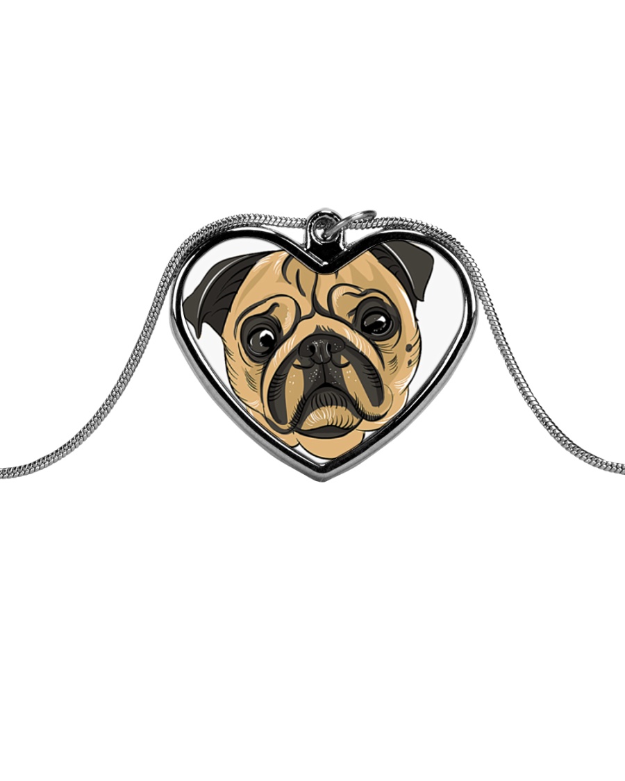 Jewelery pugs Metallic Heart Necklace