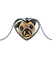 Jewelery pugs Metallic Heart Necklace front