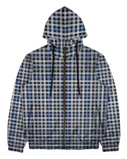 Blue White Black Pattern Men's All Over Print Full Zip Hoodie thumbnail