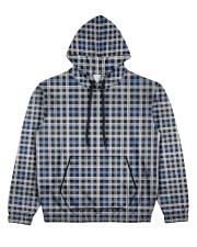 Blue White Black Pattern Women's All Over Print Hoodie thumbnail