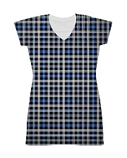 Blue White Black Pattern All-over Dress thumbnail