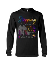 Stepping Into My 55th Birthday Like A Boss Long Sleeve Tee tile