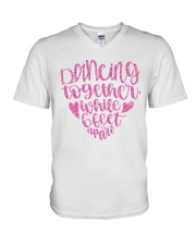 Dancing together while 6 feet apar V-Neck T-Shirt thumbnail