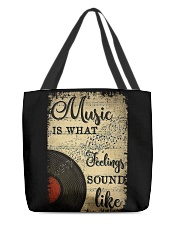 Music Is Feelings Vinyl All-over Tote thumbnail