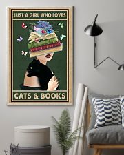 Just a girl who love cats books 11x17 Poster lifestyle-poster-1