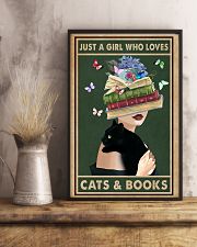 Just a girl who love cats books 11x17 Poster lifestyle-poster-3