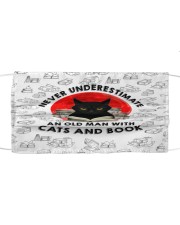 Never underestimate an old man with cats and Cloth face mask front